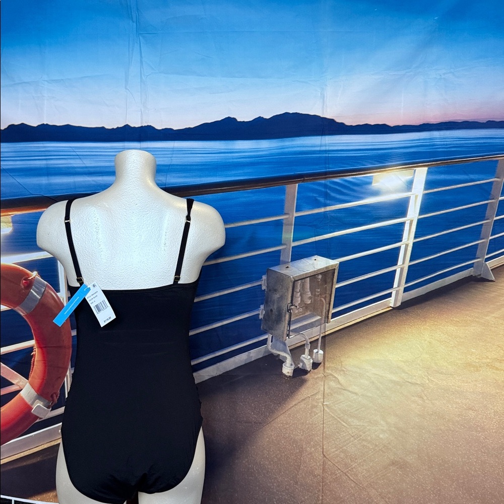 Black Ruched Swimsuit - Picture 3 of 3